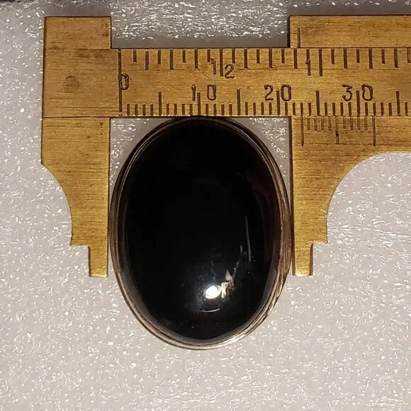 Big Unisex 925 BLACK ONYX Sterling Silver Ring Huge Large Women's Men's Jewelry - Picture 9 of 12